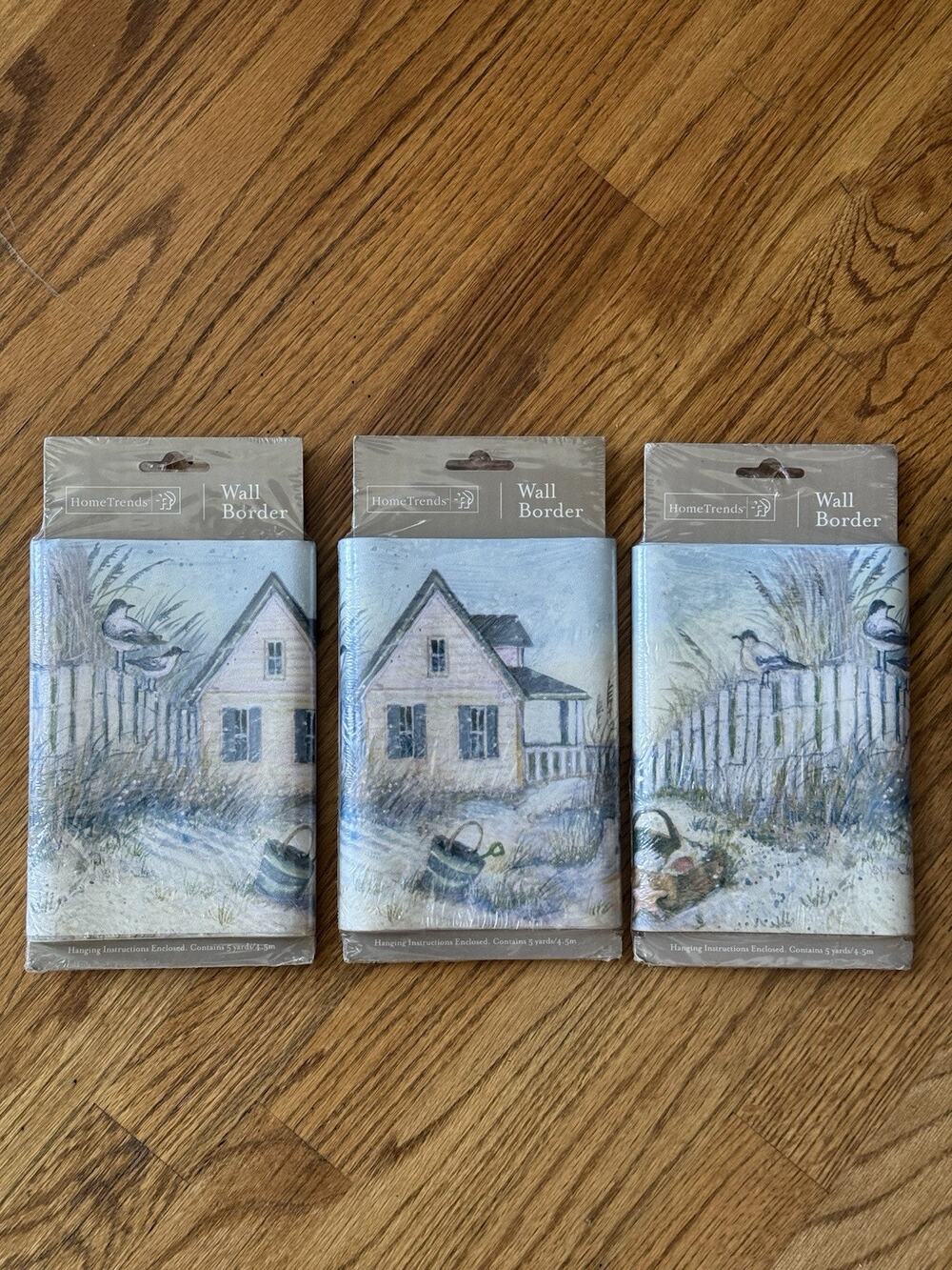 VTG 3 Wallpaper Border Decor Coast Coastal Cottage Oceancore Seaside Chic Beach